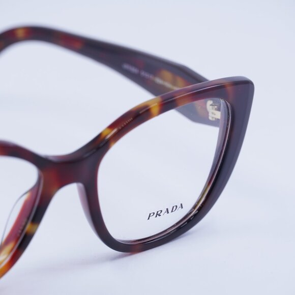 Prada PRB04V 22A1O1 Eyeglasses Poppy Havana 51mm Cat Eye Frame - Picture 2 of 11
